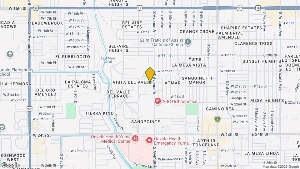 1225 W 20th Pl Map and Location Details