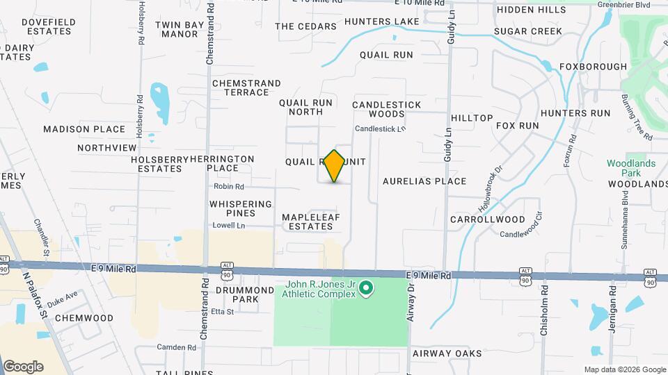 587 Bobwhite Dr Map and Location Details