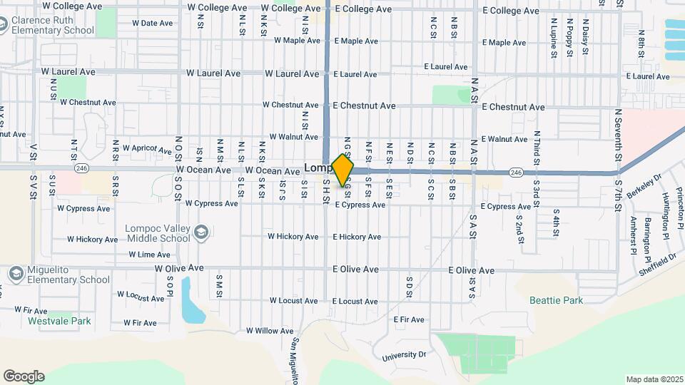 125 S G St Map and Location Details