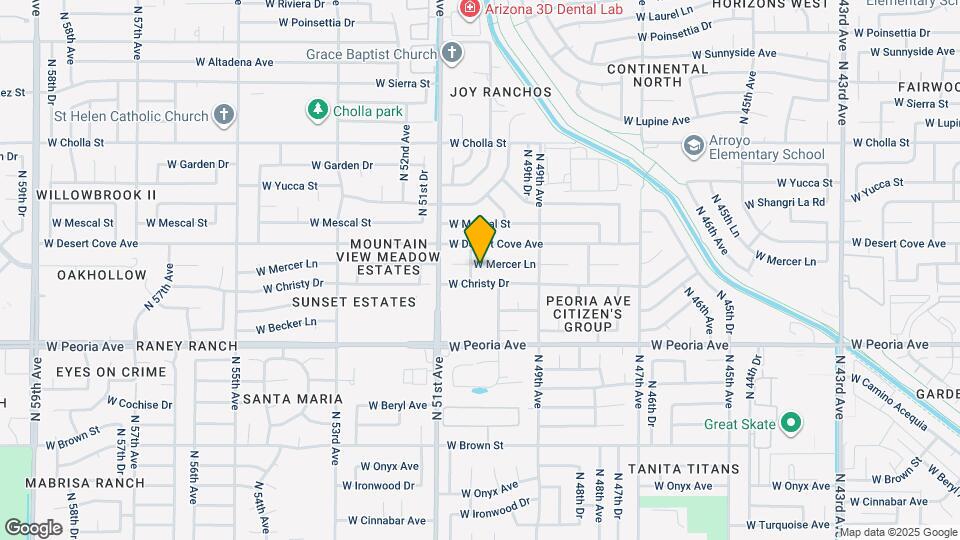 5021 W Mercer Ln Map and Location Details