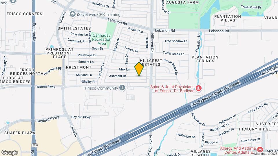10313 Ashmont Dr Mapa y Detalles de la Ubicación