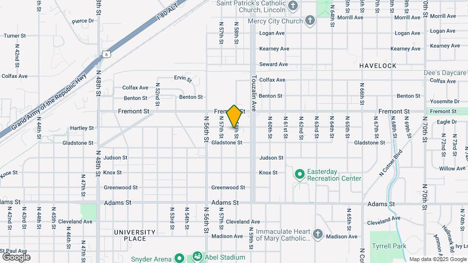 3445 N 58th St Map and Location Details