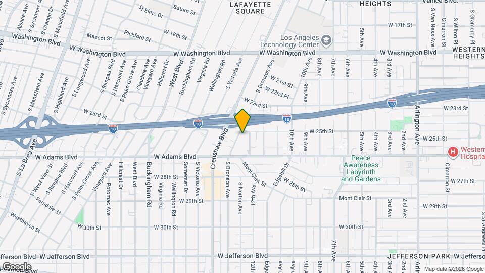 2510 S Bronson Ave Mapa y Detalles de la Ubicación
