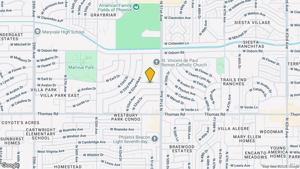 5131 W Earll Dr Map and Location Details