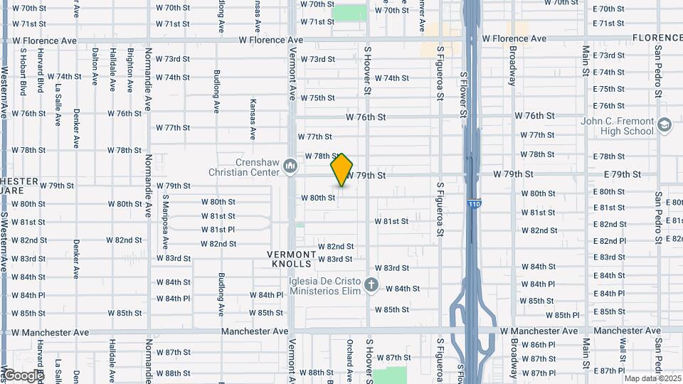 843 W 80th St Map and Location Details