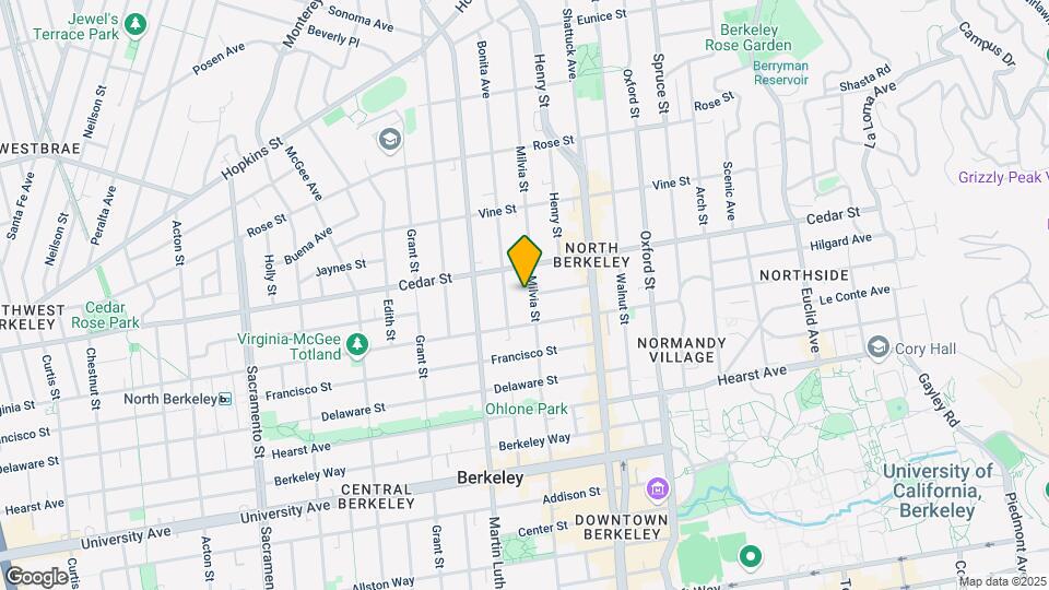1622 Milvia St Map and Location Details