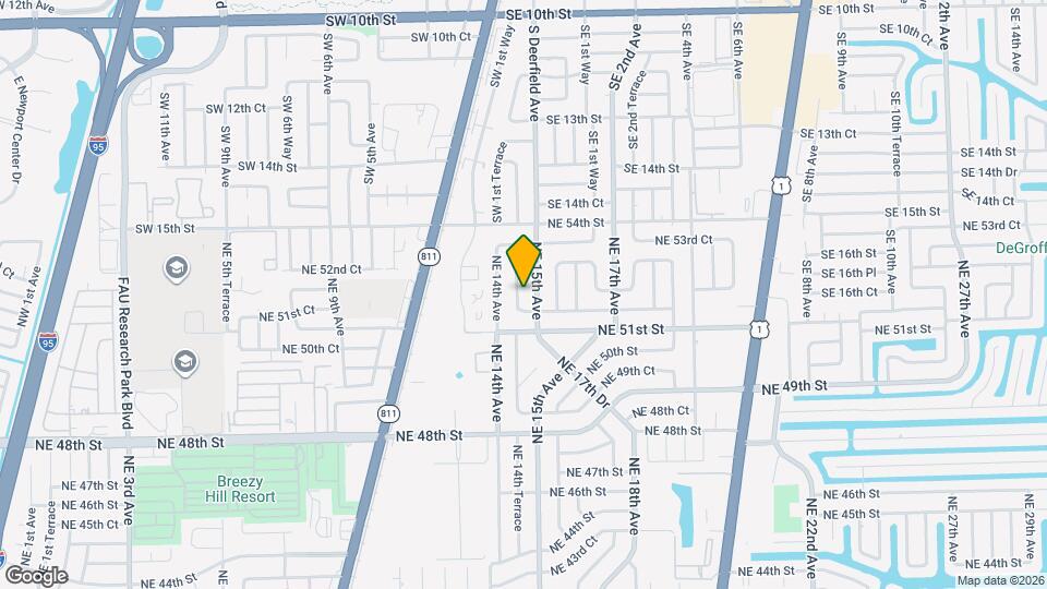 5202 NE 14th Terrace Map and Location Details