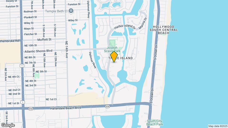 500 Three Islands Boulevard Map and Location Details
