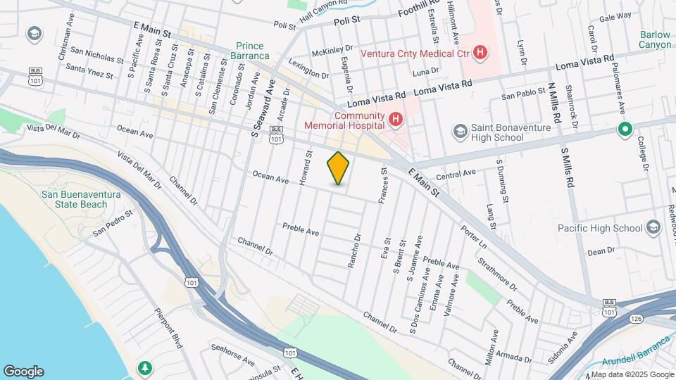 2631 E Ocean Ave, Unit Ventura midtown Mapa y Detalles de la Ubicación