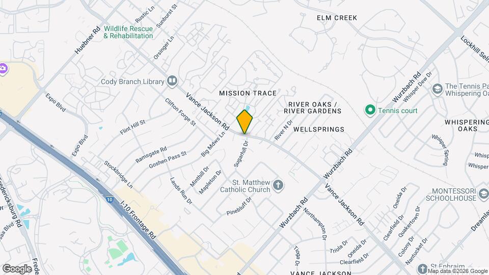 3401 Sugarhill Dr Map and Location Details