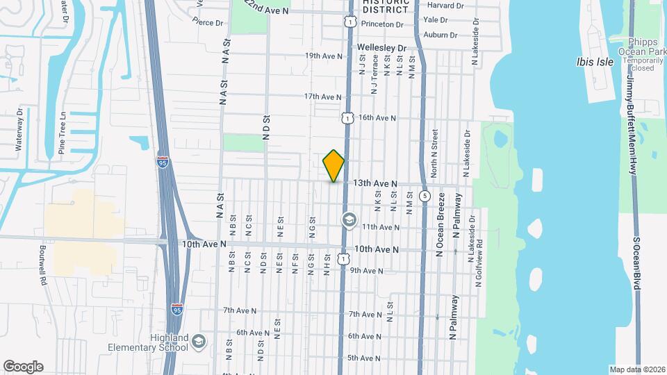 1226 N H St Map and Location Details