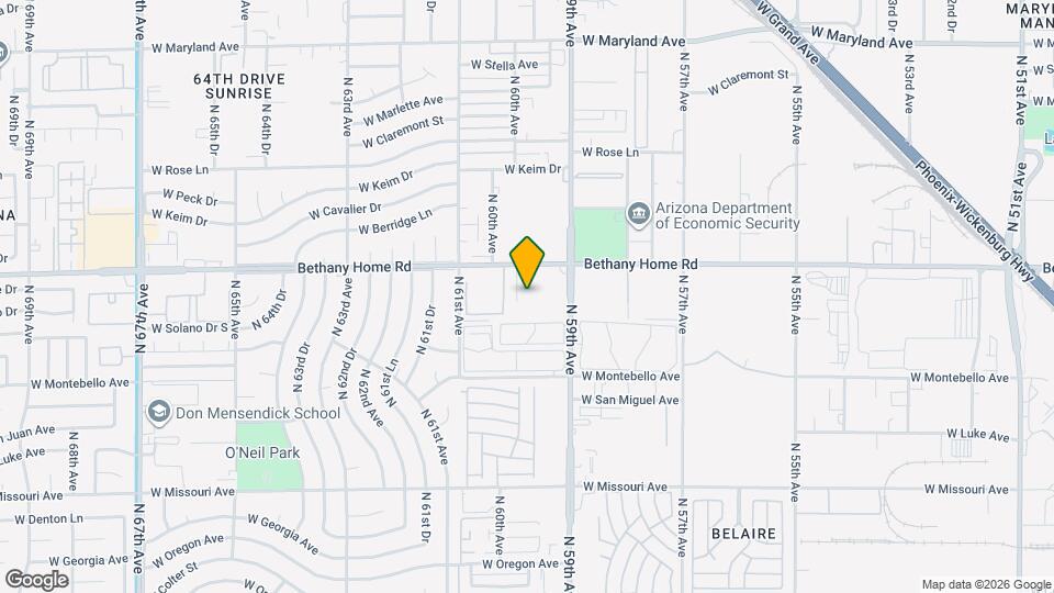 5811 N 59th Dr Map and Location Details