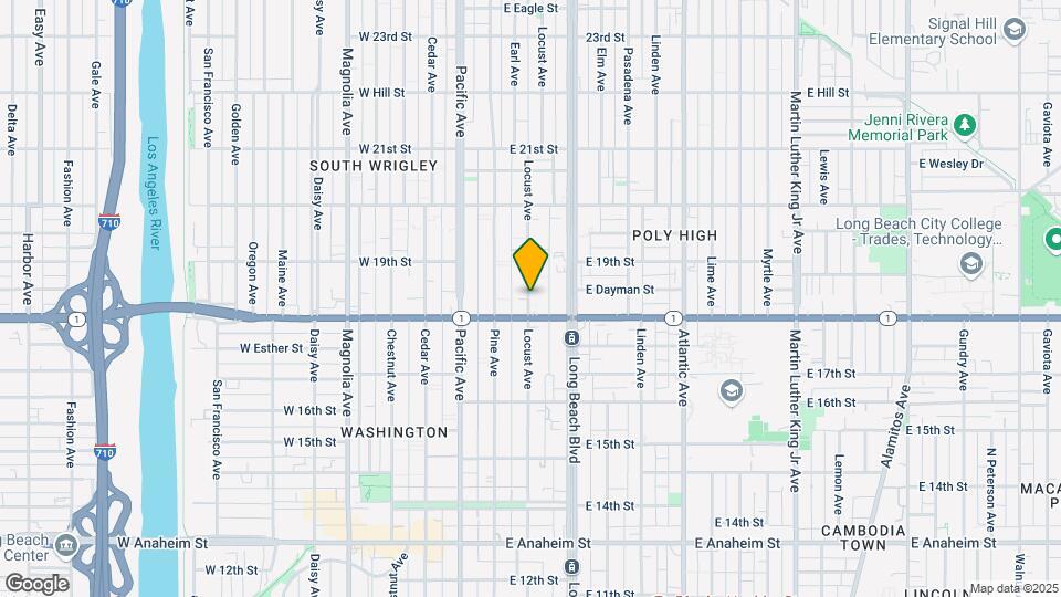 1832 Locust Ave Map and Location Details