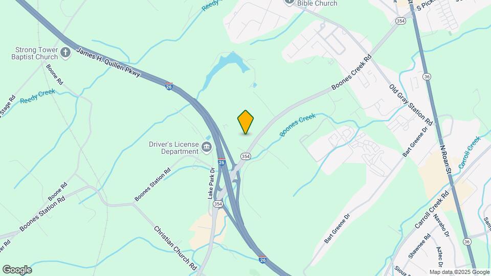 2825 Boones Creek Rd Map and Location Details