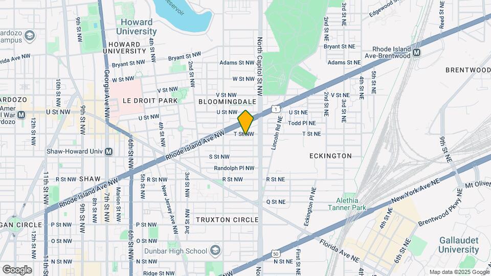 34 T St NW, Unit #B Map and Location Details