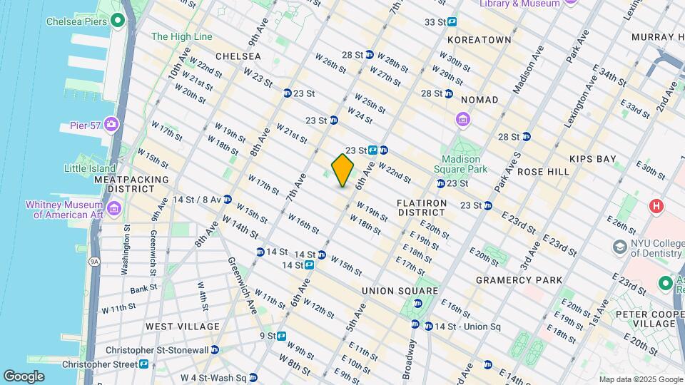 121 W 19th St Map and Location Details