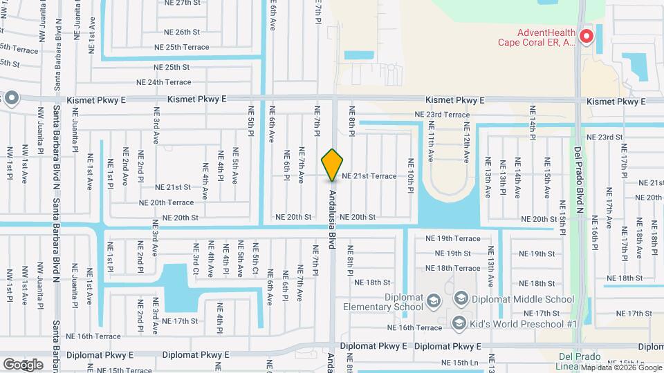 2102 Andalusia Blvd Map and Location Details