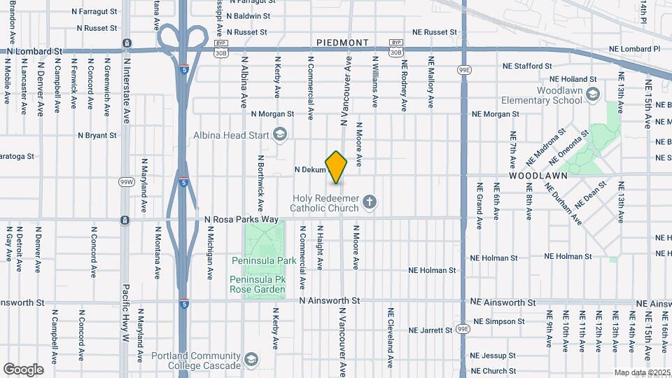 6633 N Vancouver Ave Map and Location Details