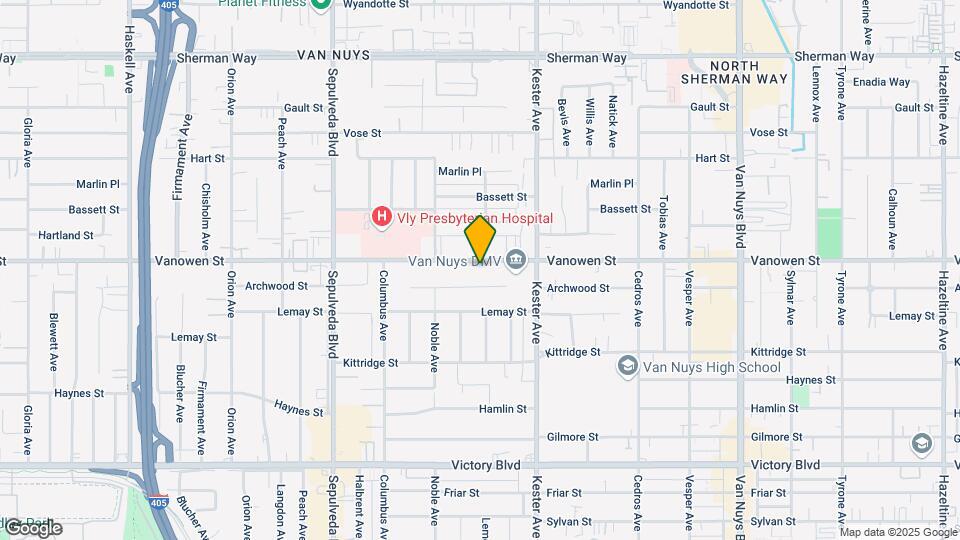 Vanowen Villas Mapa y Detalles de la Ubicación