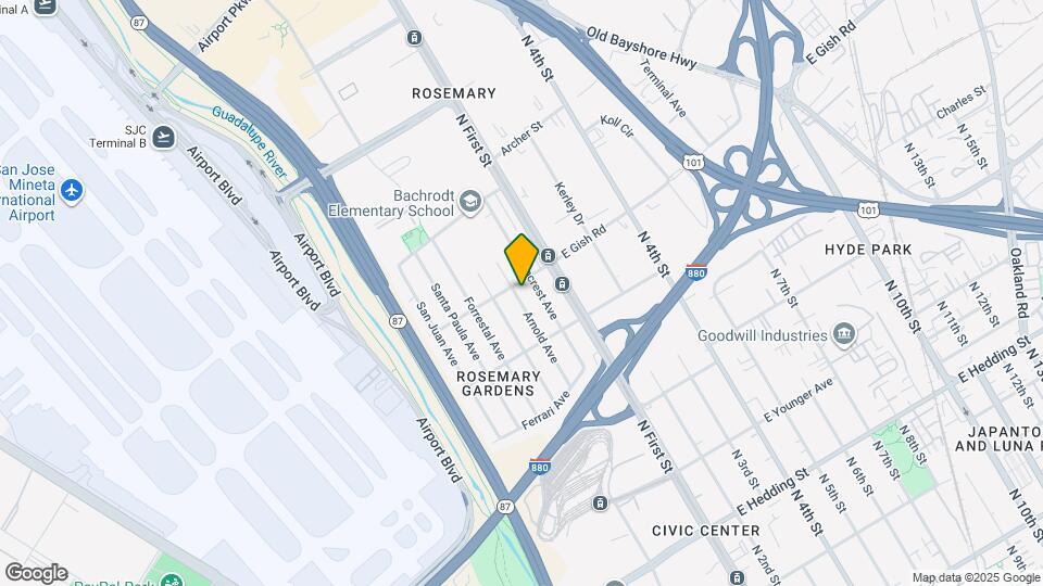 1386 Arnold Ave Map and Location Details