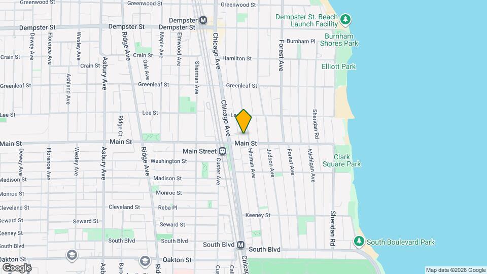 910 Hinman Ave, Unit 2N Map and Location Details