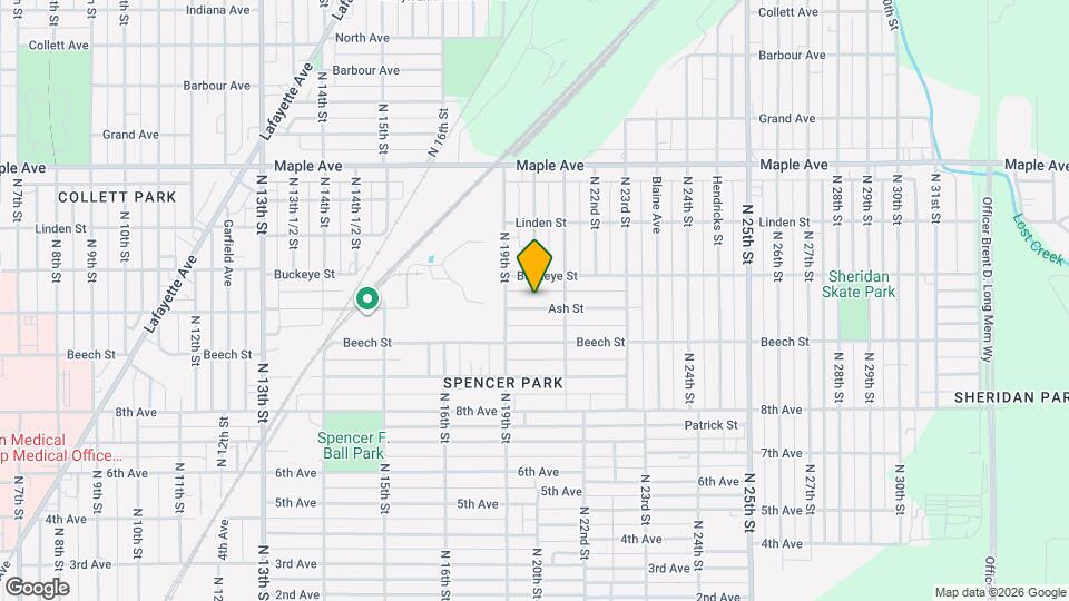 1940 Ash St Mapa y Detalles de la Ubicación