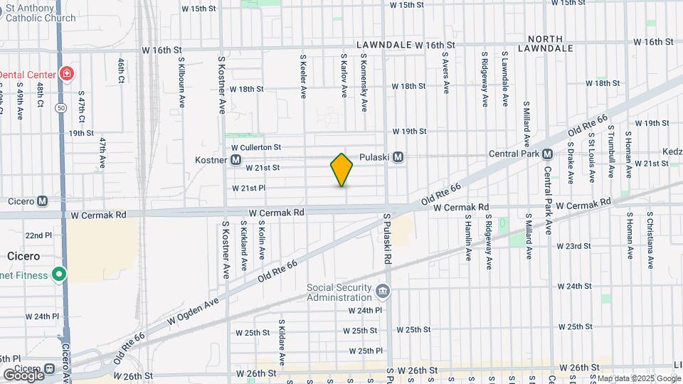 4105 W 21st Pl Map and Location Details