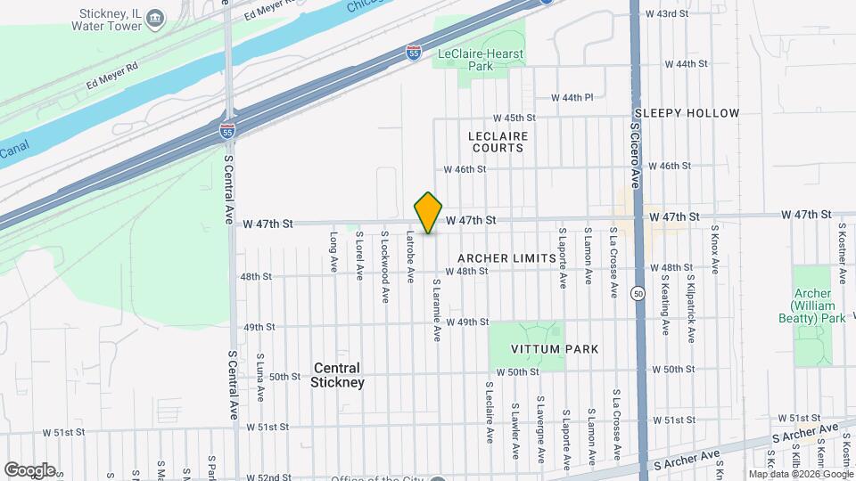 4722 S Laramie Ave Map and Location Details