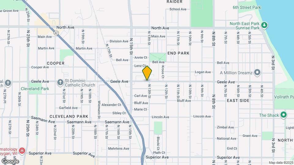 1323 Geele Ave Map and Location Details