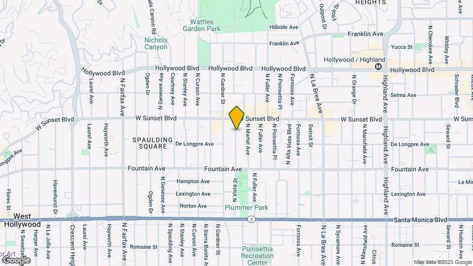 1444 N Vista St Map and Location Details