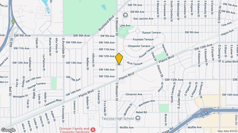 1307 S Western St Map and Location Details