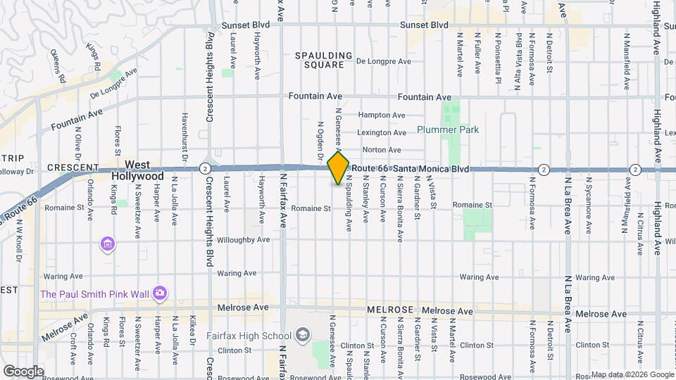 1032 N Genesee Ave Map and Location Details