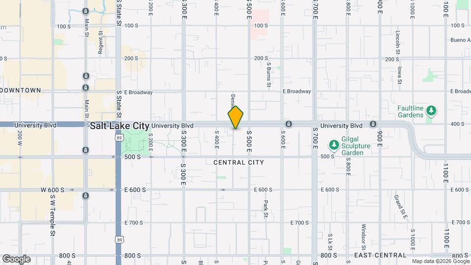 460 E 400 S Mapa y Detalles de la Ubicación