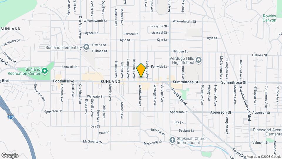 7969 Foothill Blvd Mapa y Detalles de la Ubicación