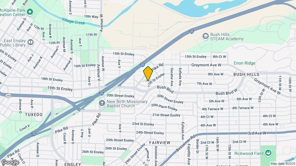 2714 17th St Ensley Map and Location Details