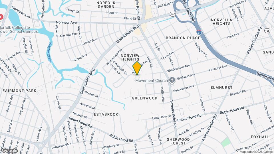 3401 Pamlico Cir Map and Location Details