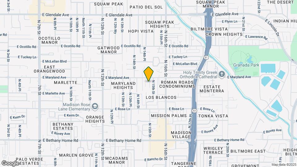 1441 E Maryland Ave Map and Location Details