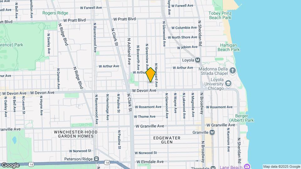 6415 N Greenview Ave Mapa y Detalles de la Ubicación