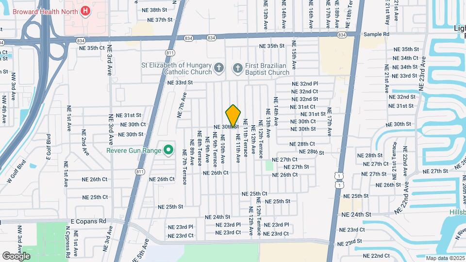 2940 NE 10th Terrace Map and Location Details