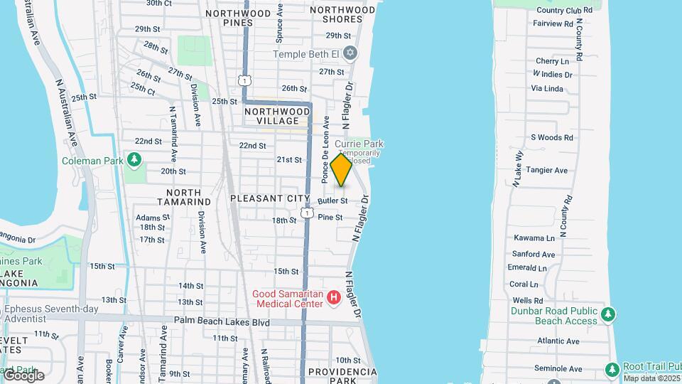 2015-2017 Broward Ave Map and Location Details