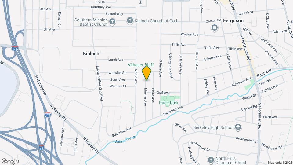 334 Mueller Ave Map and Location Details