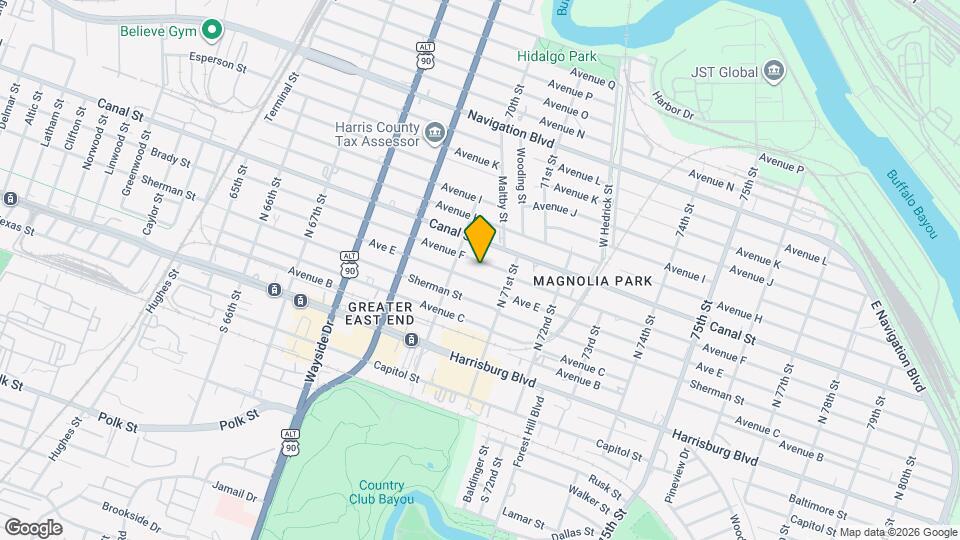 7018 1/2 Avenue F Map and Location Details