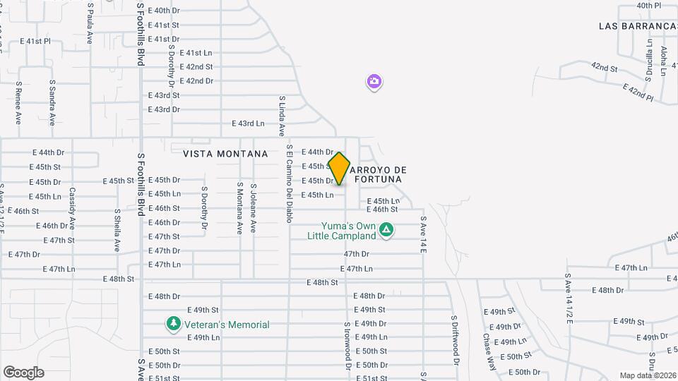 13664 E 45th Ln Mapa y Detalles de la Ubicación