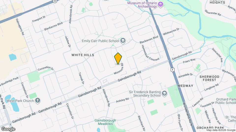 54 Cottonwood Crescent Map and Location Details