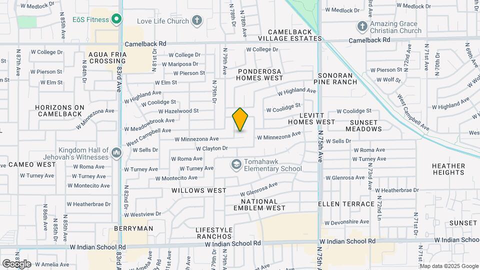 7748 W Minnezona Ave Map and Location Details