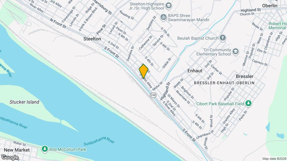 345 S Front St Map and Location Details