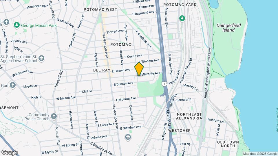 1813 Leslie Ave Map and Location Details