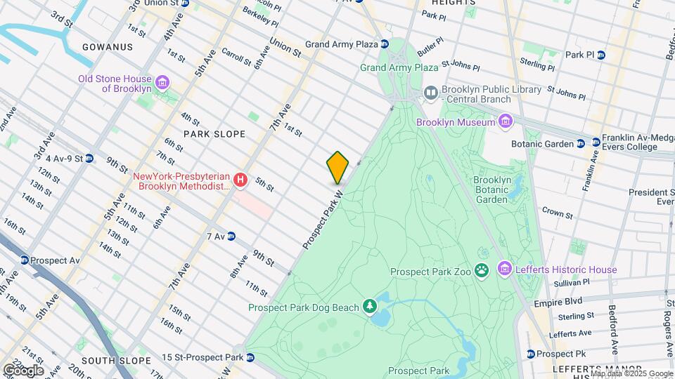 70 Prospect Park West Map and Location Details