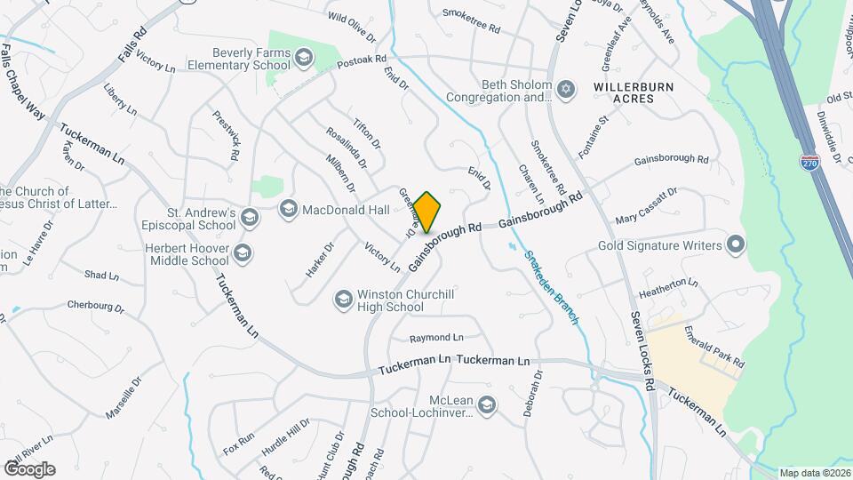 11320 Gainsborough Rd Map and Location Details