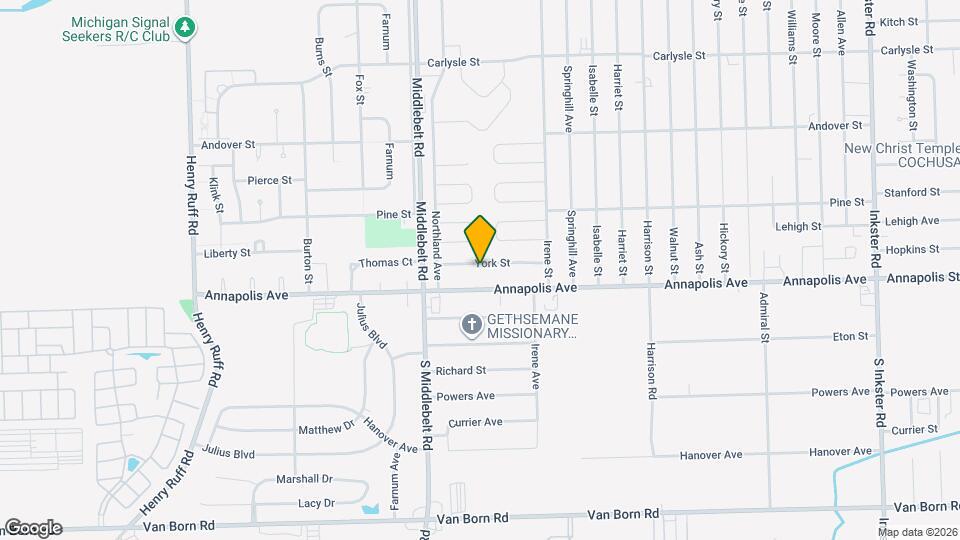 29119 York St Map and Location Details